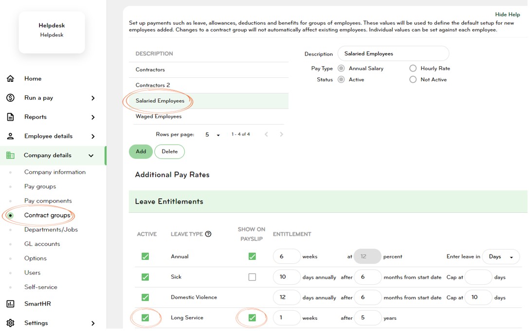 Smartly Long service leave